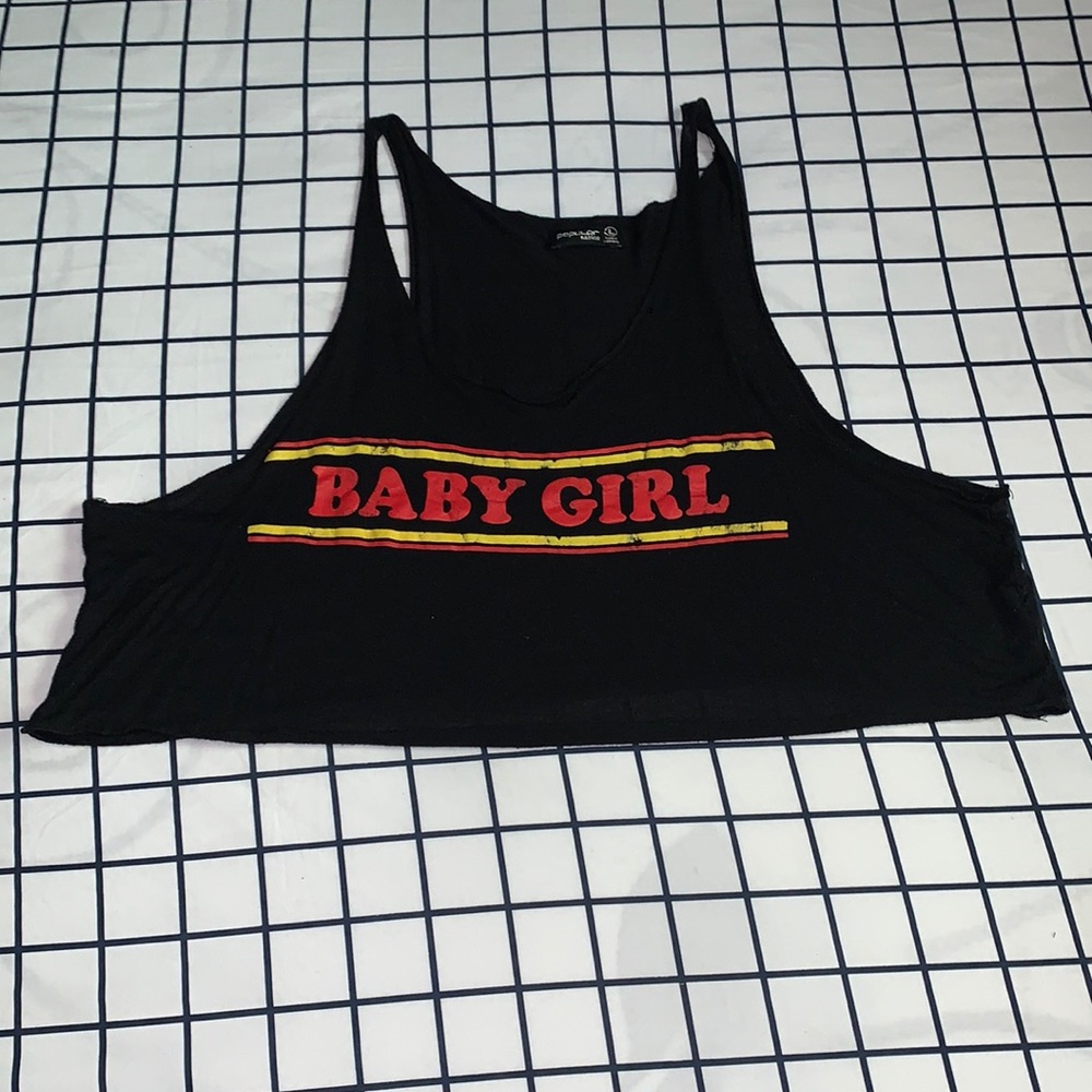 Black Crop Top Size Large